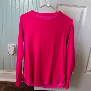 Lilly Pulitzer bright pink velvet pull over